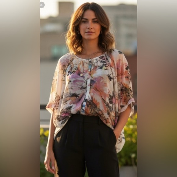 Tribal Tops - Tribal floral top